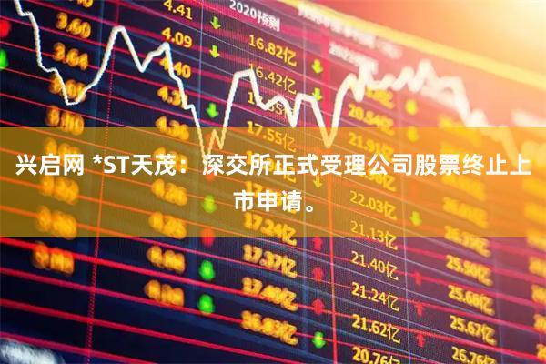 兴启网 *ST天茂:深交所正式受理公司股票终止上市申请。