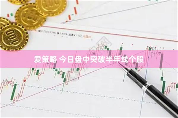 爱策略 今日盘中突破半年线个股
