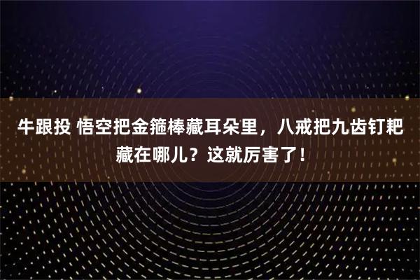 牛跟投 悟空把金箍棒藏耳朵里，八戒把九齿钉耙藏在哪儿？这就厉害了！